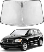 EcoNour Windshield Sunshade Compatible for Dodge Caliber 2007-2010 2011 2012, Sun Visor for Front Windshield & Window Sun Shade Cover, UV Heat Blocker & Protector, Car Accessories