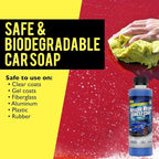 Mission Automotive Car Wash Soap Concentrate - 8 Fl Oz 12-Gallon Yield - Biodegradable Formula & Pressure Washer Solution - Pressure Washer Detergent - Soft Wash & Boat Soap