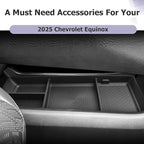 LUWU for 2025 2026 Equinox Lower Center Console Organizer Armrest Storage Box Armrest Organizer Insert Tray Console Organizer Storage Tray 2025 2026 Chevy Equinox Accessories