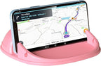 Loncaster Car Phone Holder, Car Phone Mount Silicone Car Pad Mat for Various Dashboards, Slip Free Phone Stand Compatible with iPhone, Samsung, Pink