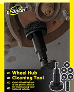 Brake Rotor Resurfacing Tool Kit, Wheel Hub Rust Removal Tool for Cars & Trucks, Wheel Stud Cleaner Fits 1/2" Impact Wrenches & Drills with 5 Abrasive Pads