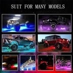 20 Pods Rock Lights Pure LED Lights for Car SUV Ambient Underglow Lights Waterproof Neon Trail Rig Lamp Lighting for Truck