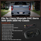 Tailgate Handle Backup Camera Compatible with 1999-2006 Chevy Silverado GMC Sierra 1500 2500 3500 HD Waterproof Reversing Rear View Back Up Camera, Tailgate Handle Backup Kit Replaces# 15228541