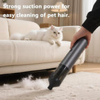 Cordless Handheld Vacuum for Car & Home - 16000pa Powerful Suction, Rechargeable, Lightweight, with Storage Bag, Ideal for Pet Hair/Car Detailing/Sofa （Grey）
