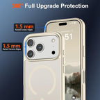 SUPFINE Magnetic for iPhone 17 Pro Case (Compatible with MagSafe)(Military Grade Drop Protection) Translucent Matte Shockproof with Anti-Fingerprint Phone Cover,Antique White