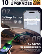 Wireless CarPlay Adapter & Android Auto Adapter, One-Click User Switch, Fast & Stable, Converts Wired to Wireless, Stable Connection Car Play Dongle for iOS 10+ / Android 11+ (Blue)