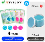 FiveJoy Car Cleaning Gels, 4-Pack Universal Auto Detailing Tools Car Interior Cleaner Putty, Dust Cleaning Mud for PC Tablet Laptop Keyboard, Camera, Printers, Calculator - 320g (2.8oz/pcs)