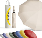Windproof Travel Umbrella for Rain, Withstand 85MPH Winds, 54 Inch Automatic Reverse Fold Umbrellas Easy Auto Open Close, Portable Compact Umbrella Includes Cover Bag, Perfect for Travel, Car, Commute, Women Men, Backpack