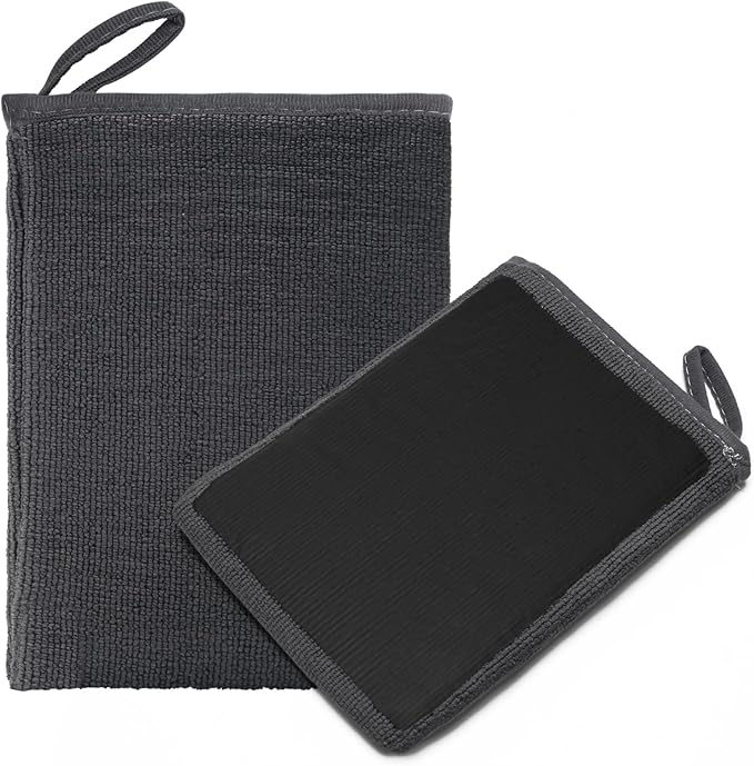 Windspeed 2Pack Clay Mitt, Microfiber Clay Bar Towel for Car Detailing, Medium Grade Bar Glove Auto Detailing (Grey)