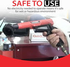 Zendex Tool - QuickSpiff Venturi Air Vacuum with Easy Empty Dust Bag - No Electricity Pneumatic Vacuum with Powerful Suction for Industrial and Personal Use - Red