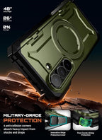 SUPCASE for Samsung Galaxy Z Fold 7 Case with Kickstand (UB Grip), [Compatible with MagSafe] [Built-in Tempered Glass Screen Protector] [Hinge Coverage] Military-Grade Protection Phone Case, Guldan