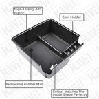 HGWEI Center Console Organizer Compatible with Ford Ranger 2019 2020 2021 2022 2023 XL XLT Lariat Accessories, Armrest Storage Box Secondary Insert Tray, Black