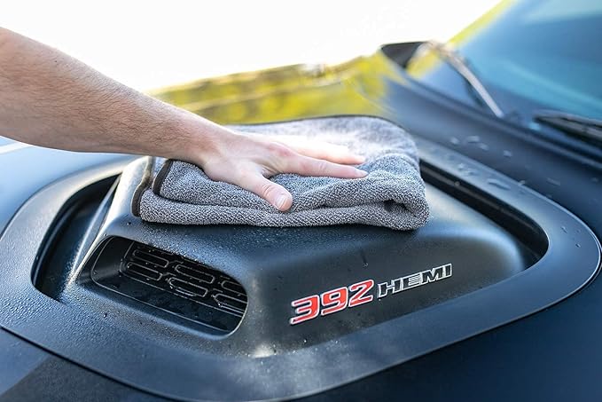 The Rag Company - Double Twistress (2-Pack) Professional Korean 70/30 Blend, Twist Loop Microfiber Drying Towels Car Detailing, Lint-Free, Streak-Free, Multipurpose Use, 850gsm, 20in x 24in, Grey