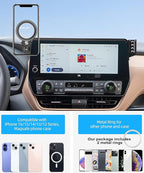 Car Phone Holder for Toyota Grand Highlander/Grand Highlander Hybrid 2024 2025 2026 Accessories Apply to 12.3 Inch Screen Fixed Clip Magnetic Cell Phone Mount 360 Degree Rotation
