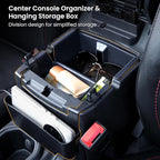 BANKKY 5PCS Center Console Organizer for 2024 2025 Jeep Wrangler JL JLU 4XE and Gladiator JT Accessories, Gear Shift Storage Tray, Hanging Storage Box, Armrest Hidden Box, Passenger Side Grab Bar Tray