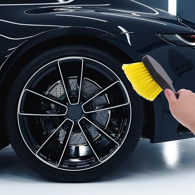 Ipetboom 9pcs Car Wheel Cleaning Brush Set, Auto Detailing Brushes for Tires, Dashboard, Air Vents, and Exterior Surfaces, Soft Bristle Kit for Vehicle Interior and Exterior Care