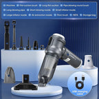 SakerPlus 4 in 1 Handheld Car Vacuum Cleaner & Air Duster, 17500PA High Power Rechargeable Portable Vacuum with LED Light, Multi Nozzles for Car, Home & Office – Ideal for Men and Family