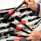 Car Wash Care Detailing Brush Set For Cleaning Wheels Dashboards Vents And More Car Cleaning Brushes Car Accessories(Gloss black)
