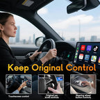 CarPlay Adapter,USB Dongle Plug & Play Dongle Converts Compatible for CarPlay & Android Auto,Fast Auto Connect,Compatible for iOS 10+ & Most Cars 2015-2025