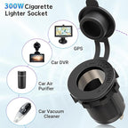 Cigarette Lighter Socket Qidoe 12V Splitter Panel 78W 12V USB Outlet Dual USB C PD&QC3.0 Car Charger Socket ON/Off Switch Waterproof 300W Power Cigarette USB Adapter for Car Marine RV