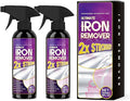 Iron Remover Car Detailing, 4 fl.oz Portable Rust Remover Spray, Fast-Drying & Gentle Formula, Removes Rust, Iron Deposits & Brake Dust for Vehicles & Metal Tools (2 Pack)