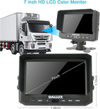 Truck Bus Digital Wireless Backup Camera Monitor System Kit, 7 inch DVR Monitor+HD IP69K Waterproof Night Vision Rear View Reverse Camera for Van Trailer 5th Wheel Pickup RV Campers Motor Home Boat