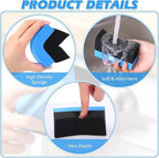 Frienda 12 Pieces Tire Applicator Pads car Wax tire Dressing Shine Color Polishing Sponge Wax Buffing Applicator Pads Cleaning Sponges for Car Glass, Painted Steel, Porcelain and More(Blue)
