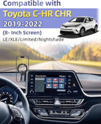 PZK Car Phone Mount for Toyota C-HR CHR 2019 2020 2021 2022 LE/XLE/Limited/Nightshade Accessories 8-inch Screen Compatible with Magsafe Cell Phone Holder 360° Rotation Phone Cradles Not Affect Vent