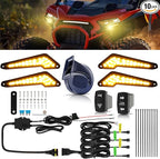 DREAMIZER UTV Turn Signal Kit with Horn, Plug and Play, Pre-Wired, UTV ATV Blinker with Rocker Switch Universal Street Legal Kit with Hazard light Compatible with Polaris, Can-Am, Teryx, CFMOTO