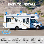 eRapta HD 1080p Backup Camera System Kit, 7-inch Reversing Monitor with Quad Split Recording IP69 Waterproof, Rear View Side View Cameras, Backup Camera for RV Truck/Trailer/Tractor/Box/Camper Y0202