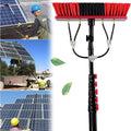 Window Cleaning Pole,Photovoltaic Panel Cleaning Tool,Multi-Purpose Water Spray Brush,Extendable Cleaner for Trucks Windows Washing,7.2M (9M)