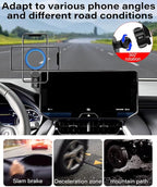 Magnetic Car Phone Mount for 2021 2022 2023 2024 Toyota Venza Accessories, for MagSafe Strong Magnets Cell Phone Holder 12.3-Inch Screen Cradles, with Portable Phone Gripper 360° Rotation