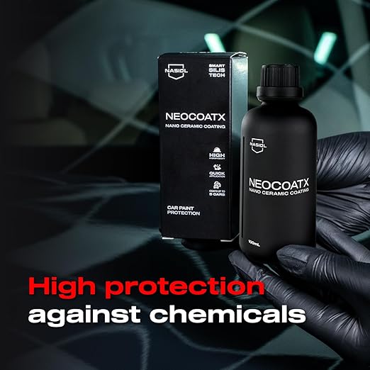 Nasiol Neocoatx Nano Ceramic Coating for Cars 100 ml, Auto Detailing Kit Body Armour, Scratch Resistance Up to 1 Year Paint Protection for Vehicle and Motorcycles.
