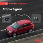 Pyle 7” 1080P HD Digital Wireless Monitor and Wireless License Plate Camera - Waterproof, Night Vision, Single Channel Visual Assistance Kit (12/24V for Bus, Truck, Trailer, Van, RV, Camper)