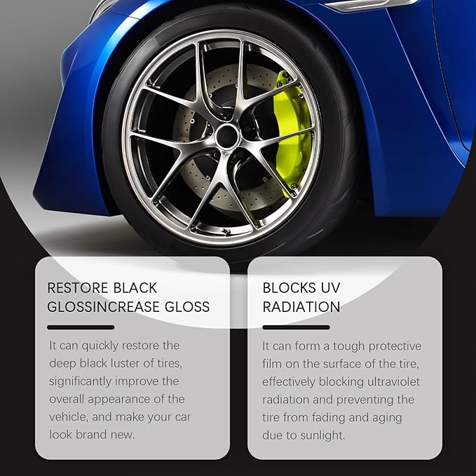 New 2026 Car Tire Ceramic - Powerful Wheel Cleaning Refurbish Wax, Tyre Nourish Cream, Tire Wax for Ultimate Wheel Protection (2 PCS Basic Set)