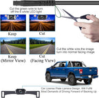 HD 1080P Backup Camera Plug & Play: Easy to Install in 15 Minutes Starlight Night Vision for Backing Up Safely in the Dark - Real-time Image Zero lag Rear View Camera with Monitor for Cars Trucks SUVs
