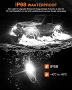 LEDMIRCY R1 Pure White LED Rock Lights Kit with Roker Switch Wire Harness 12PCS High Power Rock Lights White for Trucks Off Road ATV UTV SUV Underglow Trail Rig Light Under Body Waterproof Light