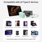 USB C Charger Type C Charger Fast Charging 10FT 45W Samsung Chargers 2-Pack with iPhone Air/17/17 Plus/17 Pro/17 Pro Max/16/16 Plus/16 Pro/16 Pro Max/15/15 Pro Max/iPad Pros/Galaxy S25 S24(Green)