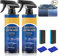 2Pcs Advanced Car Quick-Acting Coating Agent Spray, Car Coating Spray, 2025 New Quick Effective Coating Spray,Car Scratch Wax Polish Spray Waterless Wash, Oil Film Emulsion Glass Cleaner