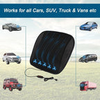 JSCARLIFE Universal Ventilated Car Seat Cushion with USB Interface Quick Cooling Three-Speed Adjustable Seat Cushion Suitable for All Car Seats, Home and Office Chairs (Style-A)