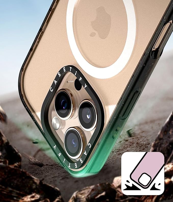 CASETiFY Impact Case for iPhone 16 Pro Max [8.2ft 4X Military Grade Drop Protection/Compatible with Magsafe] - Lace Pattern - Clear Black