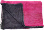 Microfiber Car Drying Towel 36"x24" – 1400 GSM Twisted Yarn, Ultra Absorbent, Scratch-Free, Machine Washable – Bonus 12"x12" Detail Towel, Pink/Gray
