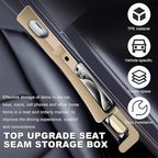 KVAEY 2PCS Car Seat Gap Filler, Automotive Seat Organizer Fill The Gap Between Seat and Console, Universal Car Gap Seat Storage for Phone Wallets and Keys, Car Accessories (Beige)