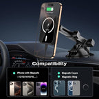 MAGJIEYX for MagSafe Car Mount Charger, (15W Fast Charging) Magnetic Wireless Charging Phone Holder Fits iPhone 16/15/14/13/12 Pro Max Plus/MagSafe Case on Dash/Windshield/Air Vent/Desk Bumpy Roads