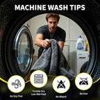 2-Pack Car Drying Towel 24"x40" - 10"x12" Detailing Pros & Home Users - 1300 GSM Microfiber Towels Absorbs Over 11lbs of Water Leaves No Streaks, Spots or Scratches Dries an Entire Vehicle
