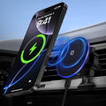 Wireless Mag Car Mount Charger for Samsung Galaxy S26 Ultra S26 Plus S25 Ultra S24 FE S23 Plus S22 S21 S20, 15W Magnetic Auto Phone Charging Car Wireless Charger for Google 10 9A 8A 7 8 9 Pro Fold XL