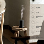 Airversa Waterless Essential Oil Diffuser Starter Kit with 2x20mL Hotel Scent Fragrance Oil for Home Car Room Office, Battery Operated Mini Scent Air Machine Portable Diffuser, AN8Kit-C Black