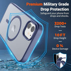 SUPFINE Magnetic for iPhone 12 Mini Case & iPhone 13 Mini Case (Compatible with MagSafe) (Military Grade Drop Protection) Slim Translucent Matte Shockproof Phone Cover,Lavender Gray