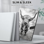 Case for Kindle Scribe,PU Leather Cute Slim Folio Adjustable Stand Cover with Auto Wake/Sleep for Amazon Kindle Scribe Cover 10.2 Inch (2024/2022 Release),Black Cute Cow