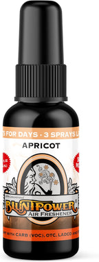 BluntPower (Apricot, 1 Pack) Concentrated Air Freshener for Room and Car Spray - Oil-Based Diffuser Spray Bottle - Long-Lasting Bathroom Spray, Car Freshener, & Odor Eliminator Spray